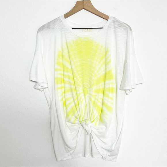 Anthropologie Tops - ANTHROPOLOGIE YELLOW TIE DYE CANARY WOMEN XL SHORT SLEEVE TOP NWOT